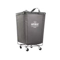 Seville Classics Commercial Heavy Duty Laundry Hamper Canvas Gray: Portable Clothes Hamper with Wheels & Built-In Handles