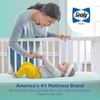 Matelas de lit de bébé et de tout-petit Sealy Cotton Cozy Rest 2 étapes : hypoallergénique, housse imperméable, sensation de fermeté, épaisseur de 14 cm