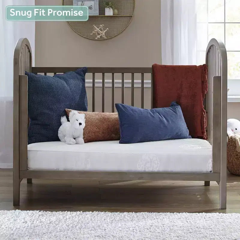 Matelas de lit de bébé et de tout-petit Sealy Cotton Cozy Rest 2 étapes : hypoallergénique, housse imperméable, sensation de fermeté, épaisseur de 14 cm