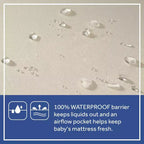 Matelas de lit de bébé et de tout-petit Sealy Cotton Cozy Rest 2 étapes : hypoallergénique, housse imperméable, sensation de fermeté, épaisseur de 14 cm