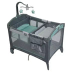 Graco Pack 'n Play Change 'n Carry Playard - Manor: Locking Wheels, Changing Table, Baby Mobile, Carrying Bag