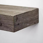Grande étagère murale flottante rustique en bois gris de 8 po x 36 po - American Art Decor