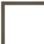 Miroir mural de salle de bain en bois gris argile Svelte non biseauté de 30 po x 24 po - Amanti Art