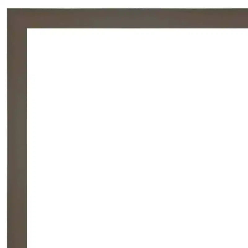 Miroir mural de salle de bain en bois gris argile Svelte non biseauté de 30 po x 24 po - Amanti Art