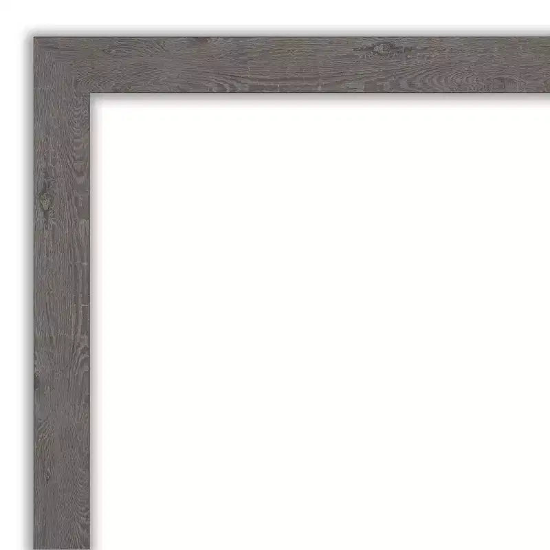 Miroir de porte étroit rustique gris à planches non biseautées de 18 po x 52 po - Amanti Art