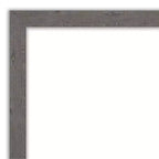 Miroir de porte étroit rustique gris à planches non biseautées de 18 po x 52 po - Amanti Art