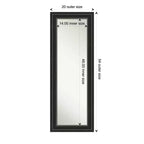 Miroir de porte pleine longueur sans biseau 20"x54" Ridge Black - Amanti Art : à suspendre sur la porte, aucun assemblage requis