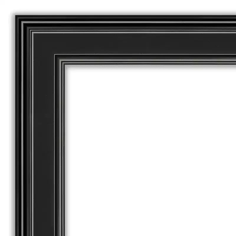 Miroir de porte pleine longueur sans biseau 20"x54" Ridge Black - Amanti Art : à suspendre sur la porte, aucun assemblage requis