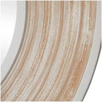 Miroir mural en bois 89x89 cm à effet blanchi crème - Olivia & May : Aucun assemblage requis, cadre en MDF, usage intérieur