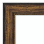Miroir mural en bronze pour salle de bal de 44 po x 32 po sans biseau - Amanti Art : Cadre en polystyrène, Décor moderne