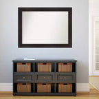 Miroir mural non biseauté Amanti Art 44x33" expresso : Décoration moderne, matériel de fixation inclus