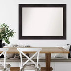 Miroir mural non biseauté Amanti Art 44x33" expresso : Décoration moderne, matériel de fixation inclus