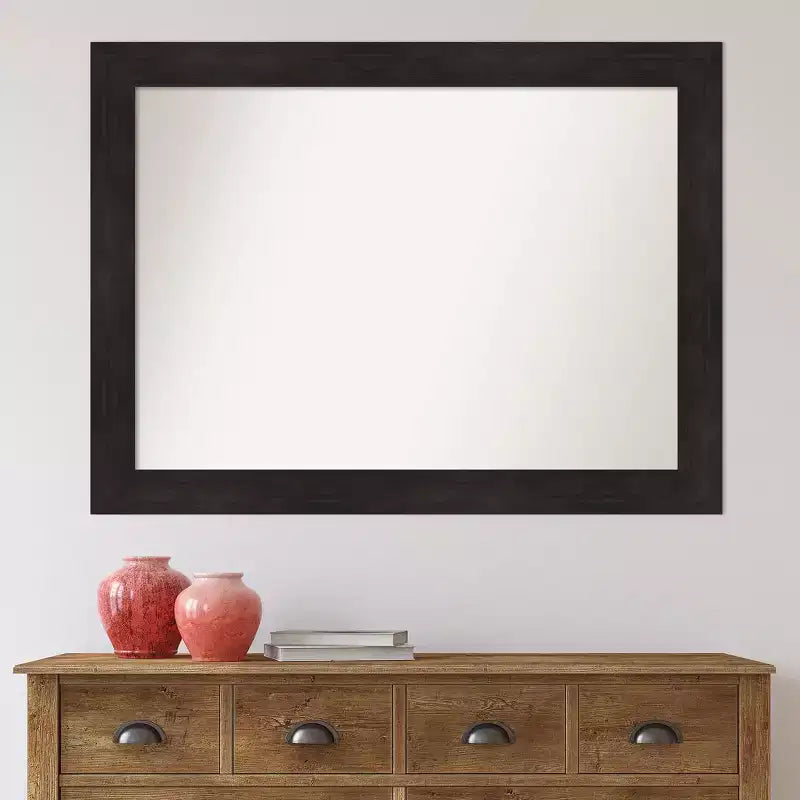 Miroir mural non biseauté Amanti Art 44x33" expresso : Décoration moderne, matériel de fixation inclus