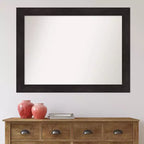 Miroir mural non biseauté Amanti Art 44x33" expresso : Décoration moderne, matériel de fixation inclus