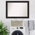 Miroir mural non biseauté Amanti Art 44x33" expresso : Décoration moderne, matériel de fixation inclus