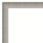 Miroir mural non biseauté 31 po x 25 po en étain brossé, décoration de coiffeuse moderne - Amanti Art