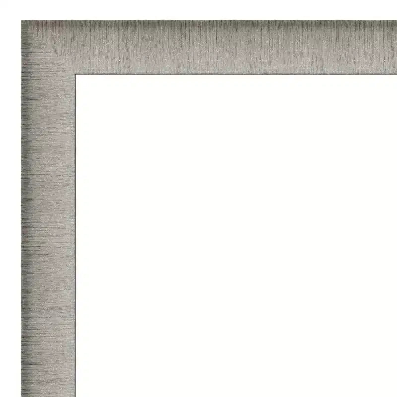 Miroir mural non biseauté 31 po x 25 po en étain brossé, décoration de coiffeuse moderne - Amanti Art