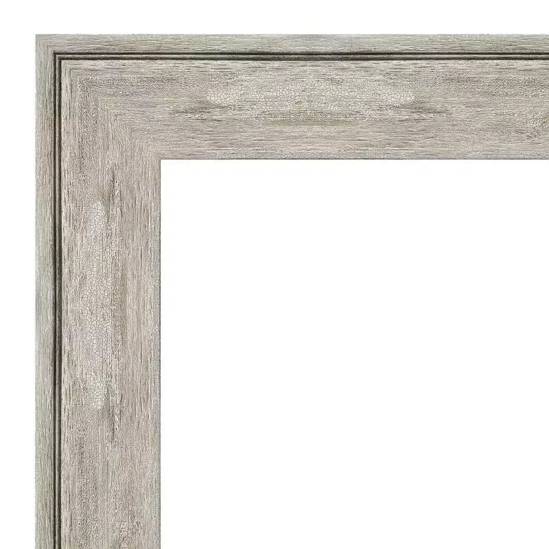 Miroir métallique de porte à cadre craquelé 19" x 53" - Amanti Art : Polystyrène Grand format, montage sur porte