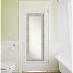 Miroir métallique de porte à cadre craquelé 19" x 53" - Amanti Art : Polystyrène Grand format, montage sur porte