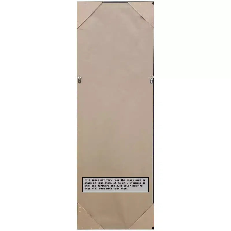 Miroir métallique de porte à cadre craquelé 19" x 53" - Amanti Art : Polystyrène Grand format, montage sur porte