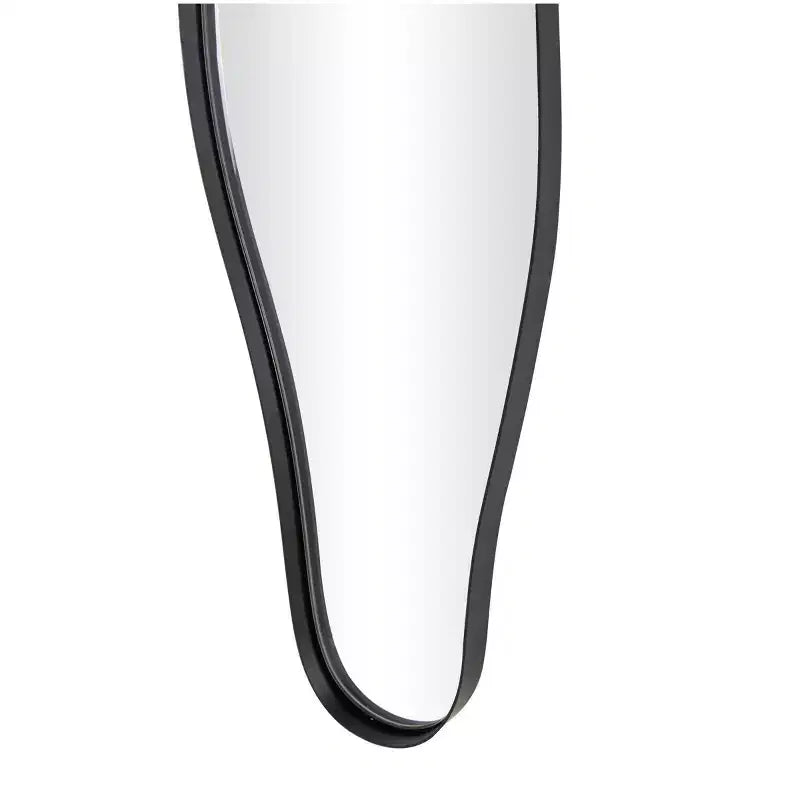 Miroir mural ondulé abstrait mince en métal noir de 59 po x 12 po – Olivia & May : Style contemporain, aucun assemblage requis, quincaillerie incluse