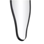 Miroir mural ondulé abstrait mince en métal noir de 59 po x 12 po – Olivia & May : Style contemporain, aucun assemblage requis, quincaillerie incluse