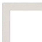 Miroir mural étroit rustique blanc sans biseau de 40" x 28" - Amanti Art : Quincaillerie de montage incluse