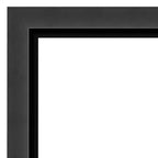 Miroir mural de salle de bain noir tuxedo sans biseau 41" x 29" - Amanti Art : Rectangulaire moderne, cadre en polystyrène, à fixer au mur