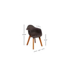 Gift Mark Lot de 2 Chaises pour Enfants avec Assise en Plastique Moderne et Pieds en Hêtre Rose