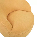 Fauteuil baril pivotant Roundhill Furniture Galleria 360 en similicuir sherpa