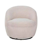 Fauteuil baril pivotant Roundhill Furniture Galleria 360 en similicuir sherpa