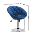 Fauteuil pivotant Roundhill Furniture Noas en velours capitonné, Jaune