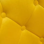 Fauteuil pivotant Roundhill Furniture Noas en velours capitonné, Jaune