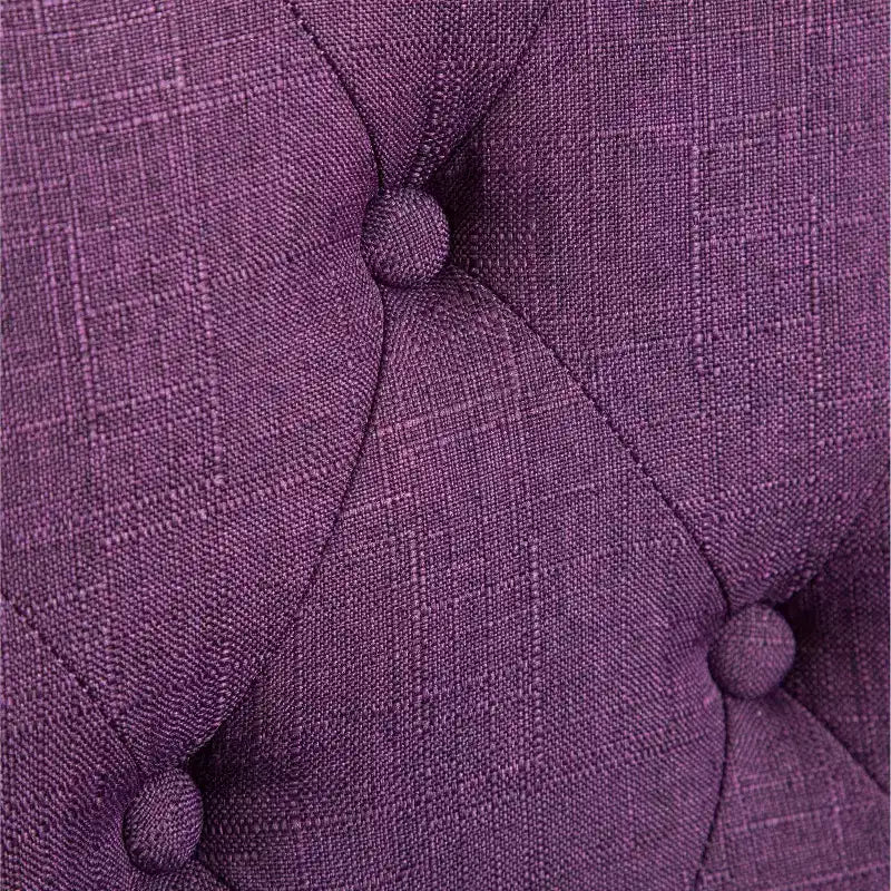 Chaise de salle à manger Parsons capitonnée en bois massif Roundhill Furniture Habit, violet, lot de 2