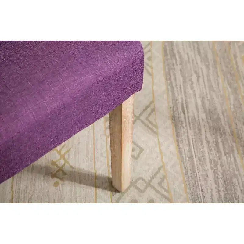 Chaise de salle à manger Parsons capitonnée en bois massif Roundhill Furniture Habit, violet, lot de 2