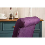 Chaise de salle à manger Parsons capitonnée en bois massif Roundhill Furniture Habit, violet, lot de 2