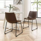 Ensemble de salle à manger rond Varna Roundhill Furniture, table à manger à tréteaux avec 4 chaises élégantes, 5 pièces