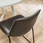 Ensemble de salle à manger rond Varna Roundhill Furniture, table à manger à tréteaux avec 4 chaises élégantes, 5 pièces