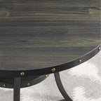 Table de bar ronde 36" Biony de Roundhill Furniture avec garniture cloutée, espresso