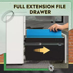 Meuble de classement, Classeur vertical à 3 tiroirs, Rangement peu encombrant pour dossiers de format légal/lettre, Organisation pour la maison et le bureau