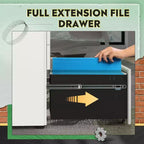 Meuble de classement, Classeur vertical à 3 tiroirs, Rangement peu encombrant pour dossiers de format légal/lettre, Organisation pour la maison et le bureau