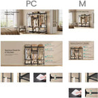 SONGMICS Portant à Vêtements, Penderie Portable Grande Capacité de 183 cm, Armoire de Rangement Robuste avec Tringles et Étagères, Noir Encre