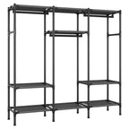 SONGMICS Portant à Vêtements, Penderie Portable Grande Capacité de 183 cm, Armoire de Rangement Robuste avec Tringles et Étagères, Noir Encre
