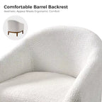 Fauteuil Kiian Boucle avec pieds en bois massif | HULALA HOME