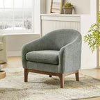 Fauteuil Kiian Boucle avec pieds en bois massif | HULALA HOME