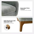 Fauteuil Kiian Boucle avec pieds en bois massif | HULALA HOME