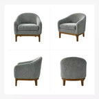 Fauteuil Kiian Boucle avec pieds en bois massif | HULALA HOME
