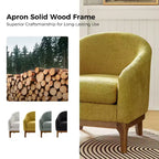 Fauteuil Kiian Boucle avec pieds en bois massif | HULALA HOME