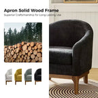 Fauteuil Kiian Boucle avec pieds en bois massif | HULALA HOME