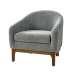 Fauteuil Kiian Boucle avec pieds en bois massif | HULALA HOME